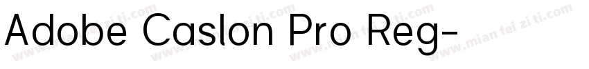 Adobe Caslon Pro Reg字体转换